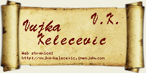 Vujka Kelečević vizit kartica